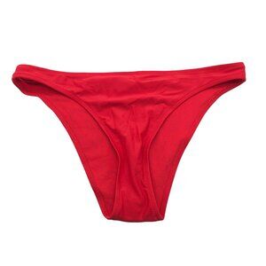 Aerie Womens Cheeky Bikini Bottom Swimwear Red L
